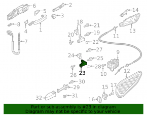 Петля двери нижняя задняя левая Audi A3 8V 15-20 4d, 5d две части
