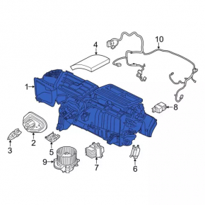 Radiator încălzire Ford Mustang mk6 15-23 fără carcasă