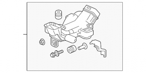 Воздухоприемник Honda CRV 15-16 2.4