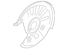 Capac disc de frână spate stânga pentru Volkswagen Jetta 19-26