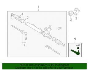 Рулевой наконечник правый Lexus IS200 IS300 99-05