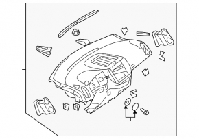 Торпедо передняя панель без AIRBAG VW Tiguan 09-18
