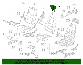 Подголовник передний левый Honda Accord 18-19 кожа, черный