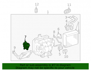 Actuator motor pentru acționarea ventilatorului de încălzire și aer condiționat, stânga sus, Lexus RX300 RX330 RX350 RX400h 04-09