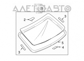 Стекло заднее Mazda6 03-08