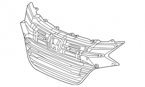 Решетка радиатора grill в сборе Honda HR-V 16-18