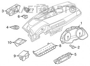 Кнопка аварийной сигнализации Audi Q5 80A 18-24