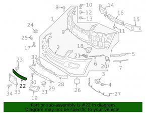 Нижняя решетка переднего бампера Mercedes W164 ML