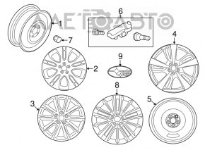 Запасное колесо докатка Subaru Impreza 17-23 GK