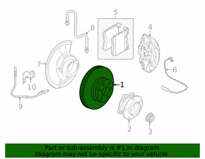 Диск тормозной передний правый BMW X5 F15 14-18 с перфорацией