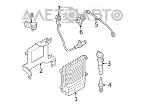 Кронштейн ECU компьютера двигателя Kia Sorento 14-15 2.4