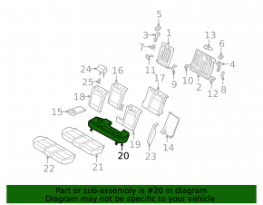 Каркас заднего ряда сидений 2 ряд нижний BMW X5 E70 07-13