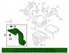 Воздухоприемник Mazda CX-9 16-23