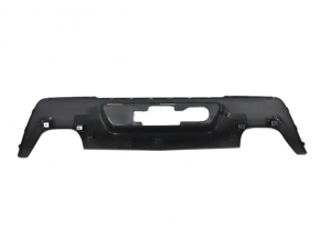 Capacul bumperului din spate inferior pentru Jeep Cherokee KL 19-21 pentru 2 tevi, in culoarea caroseriei, cu insertii cromate, pentru carlig de remorcare