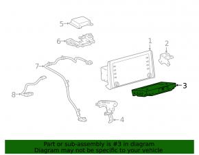 Modul de control al navigației GPS Toyota Rav4 19-20