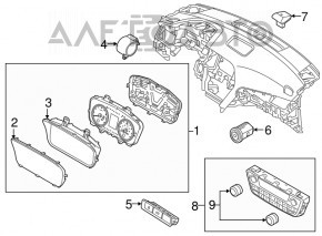 Щиток приборов Hyundai Sonata 15-18 царапины