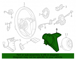 Накладка руля Mercedes W167 GLE 24-25 черная