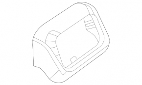 Накладка центральной консоли задняя Mercedes W167 GLE 350 450 20-23 верхняя, кожа черная