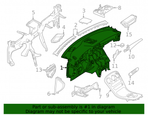 Panou bord negru Mercedes GLC 20-22 fără airbag, cu ornamente, zgârieturi, lovituri