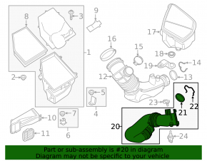 Воздуховод на коллектор BMW F30 15-18 B46