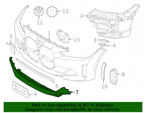 Губа переднего бампера BMW i4 21-26