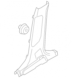 Ornamente montan central dreapta jos pentru Kia Sportage 23-26 HEV, negre