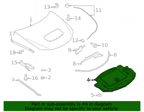Изоляция капота Subaru Impreza WRX GH 08-14