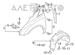Подкрылок передний правый Ford Transit Connect MK2 13-18