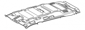 Обшивка потолка Toyota Sienna 21-26 под люк, темно-серая