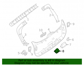 Кнопка закрытия двери багажника Nissan Murano z52 15-24