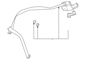 Centura de siguranță din spate dreapta pentru Mercedes W167 GLE 350 450 20-23, culoare bej