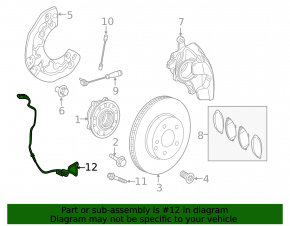 Cablu senzor ABS fata stanga Mercedes W213 E 17-23