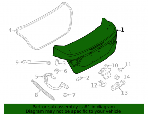 Крышка багажника Ford Focus mk3 11-14 дорест 4d