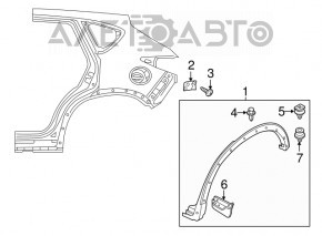 Накладка арки крыла задняя левая Mazda CX-5 17-21