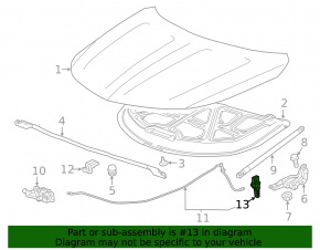 Ручка открывания капота Chevrolet Volt 11-15