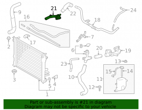 Carcasă termostat pentru Toyota Highlander 17-19 3.5
