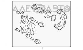 Суппорт в сборе задний правый Toyota Sienna 11-16