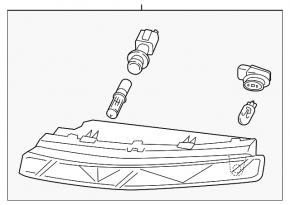 Поворотник передний левый Audi Q7 4L 10-15 LED, DRL