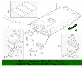 Ручка потолка передняя левая Kia Soul 14-19 серая
