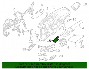 Накладка передней панели левая Mercedes W213 E 17-20 без проекции, темное дерево