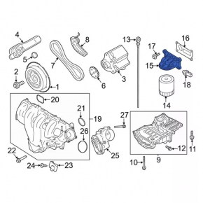 Корпус масляного фильтра Ford C-max MK2 13-18