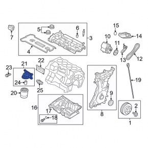 Корпус масляного фильтра Ford C-max MK2 13-18