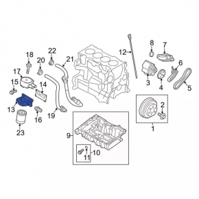 Корпус масляного фильтра Ford C-max MK2 13-18