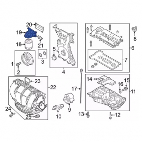 Корпус масляного фильтра Ford C-max MK2 13-18
