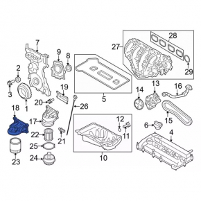 Корпус масляного фильтра Ford C-max MK2 13-18
