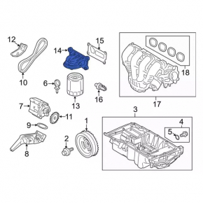 Корпус масляного фильтра Ford C-max MK2 13-18