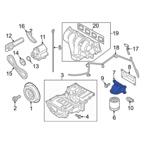 Корпус масляного фильтра Ford C-max MK2 13-18