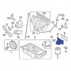 Корпус масляного фильтра Ford C-max MK2 13-18