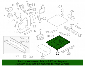 Поддон багажника BMW X3 F25 11-17