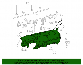 Торпедо передняя панель без AIRBAG Lexus GX470 03-09